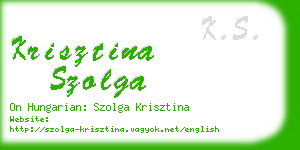 krisztina szolga business card